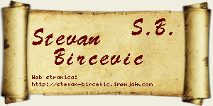 Stevan Birčević vizit kartica